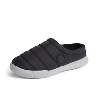 Dearfoams Women's Kendra Sport Lounge Memory Foam Clog Slipper, Black Solid Nylon, X-Large UK