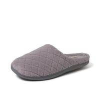 Dearfoams Women's Leslie Quilted Terry Clog with Wide Widths Slipper, Frosted Plum Terry, 7-8