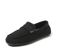 Dearfoams Womens Lightweight Hazel Driving Loafer Breathable Machine Washable Arch Support Shoe, Black, 7