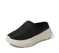 Dearfoams womens Lightweight Quilted Puffy Nylon Energy Return Ontario Slip on Mule, Black, 6