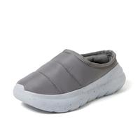 Dearfoams womens Lightweight Quilted Puffy Nylon Energy Return Ontario Slip on Mule, Medium Grey, 7