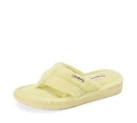 Dearfoams womens Lightweight Terry Thong Memory Foam Summer Slipper, Daiquiri, 5-6
