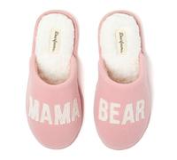 Dearfoams Women's Mama Bear Matching Family Gifts for Mom Clog Slipper, Blush Pink Fleece, 3/4 UK