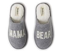 Dearfoams Women's Gifts for Mom Cute Cozy Mothers Day Mama Bear Slipper, Light Heather Grey, X-Large UK