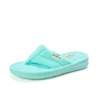 Dearfoams Women's Melanie Terry Thong Slipper, Aruba Blue, 3/4 UK