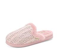 Dearfoams Women's Memory Foam House Shoes Gifts for Her Paris Scuff Slipper, Pale Mauve, 11-12