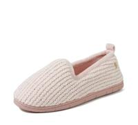 Dearfoams womens Memory Foam Slipper Gifts for Her - Rachel Closed Back House Shoe, Pink Chenille, 7-8 Wide