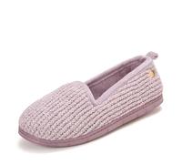 Dearfoams womens Memory Foam Slipper Gifts for Her - Rachel Closed Back House Shoe, Purple Chenille, 11-12