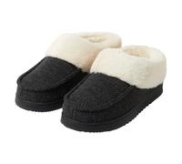 Dearfoams Women's Memory Foam Slippers, Black, Large