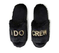 Dearfoams Women's Novelty Bridal Slide Slipper, I Do Crew, Small UK