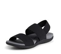 Dearfoams Women's Original Comfort Sloane Backstrap Casual Open Toe Sandal, Black, 9 UK