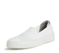 Dearfoams Women's Original Comfort Sophie Lightweight and Machine Washable Slip-on Sneaker, White Solid, 8 UK