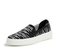 Dearfoams Women's Original Comfort Sophie Lightweight and Machine Washable Slip-on Sneaker, Zebra, 6 UK