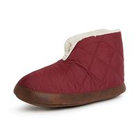 Dearfoams Women's Original Warm Up Bootie Slipper, Cabernet Nylon, Large UK