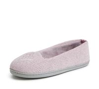 Dearfoams Women's Rebecca Chenille Closed Back Slipper, Frosted Plum, 7-8 Wide