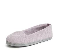 Dearfoams Women's Rebecca Lightweight Cozy Memory Foam Closed Back Slipper with Wide Widths, Chenille Frosted Plum, 5/6 UK