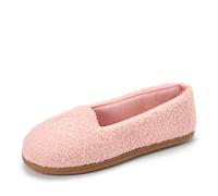 Dearfoams womens Rebecca Soft Memory Foam Lightweight House Shoes With Wide Widths, Pink Sherpa, 11-12