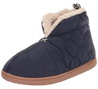 Dearfoams Women's Refuge Warm Up Bootie Slipper, Peacoat, Large UK