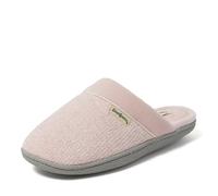 Dearfoams Women's Samantha Knit Closed Toe Scuff Slipper, Dusty Pink, 3/4 UK