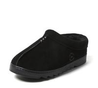 Dearfoams Women's Suede Indoor Outdoor Doreen Clog, Black, 5 UK