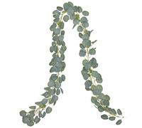 DearHouse Artificial Eucalyptus Garland Faux Silk Eucalyptus Leaves Vines Handmade Garland Greenery Wedding Backdrop Arch Wall Decor