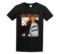 DearIrean The Vaccines Combat Sports Unisex 100% Cotton Short-Sleeve T-Shirts Black M