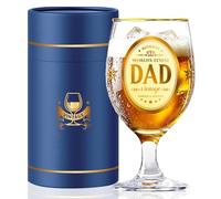 DEARLIVES for Dad Christmas Presents for Daddy Gift, 450ml/15oz Beer Glass Happy Birthday Gifts from Daughter and Son for Father's Day (Dad)