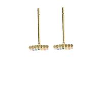 DEARMAMY 1 Pair Rainbow Hearted Earrings for Women Lightweight Ear Studs Unique Halloween Jewelry for Any Outfit Eye Catching Earbob Decor