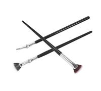 DEARMAMY 1 Set Fan Shaped Eyelash Brushes for Precision Application Soft Non Shedding Bristles for Mascara Lash Extensions Falsies Versatile Makeup Tool for Professionals and Enthusiasts