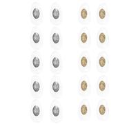 DEARMAMY 10 Pairs Eyeglasses Nose Pads PVC Copper Core | Glasses Frame Supplies, Supple Comfort Fit, Stable Support, Screw Lock Style, Silver Gold Finish