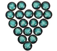 DEARMAMY 100 Pcs Glass Charms with 12 Zodiac Patterns for Jewellery Making and Pendants, Decorative and Practical Glass Gems Charms for DIY Jewelry Accessories