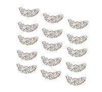 DEARMAMY 100 Pcs Silver Crescent Simulation Hair Pin Accessories for Women DIY Headdress Decor Iron Charms for Hairbands Brooches for Festive Occasions