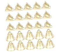 DEARMAMY 100pcs Bells for Crafts Charms Tins Jingle Bell Ornaments Small DIY Chime Xmas Colored with Tiny Crafting Hanging Decorations Accessories Little Ring Mini Golden