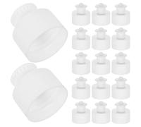 DEARMAMY 100pcs Cosmetic Packaging Cap Plastic Replacement Lids for Bottles Hand Pull Bottle Cap Push Pull Replacement for Liquid Storage and Refilling