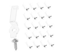 DEARMAMY 100pcs LED Light Strip Mounting Clips One-Side Fixing Brackets with Screws Secure LED Light Hangers for Home Business Industrial Lighting Accessories