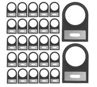 DEARMAMY 100pcs Push Button Switch Identification Board Set with Side-Insert Base Clips, Electrical Panel Notice Signs for Industrial Cabinet Marking and Factory Equipment Safety