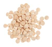 DEARMAMY 100pcs Small Half Round Wooden Craft Balls Unfinished Wood Beads for DIY Jewelry Making and Handmade Decorations in Natural Wood, 15mm Diameter, Craft Supplies for Artists