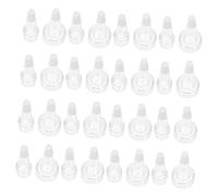 DEARMAMY 100Pcs Transparent Horn Shape Vial Bottle Caps for Essence Bottles Premium Sealing for Liquid Storage Portable Design for Home Travel Experiments
