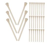DEARMAMY 100pcs Wooden Hair Removal Sticks Disposable Wax Spatulas Not Easily Broken Large Capacity Beige Beauty Tools for Home and Travel Waxing