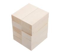 DEARMAMY 10pcs Basswood Blocks Unfinished Wood Planks for DIY Crafting Smooth Wooden Blanks for Carving Handcrafts Finger Rings and Model Building