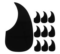 DEARMAMY 10pcs Black Waterdrop Acoustic Guitar Pick Guards Plastic Scratch-resistant Self-adhesive Protection Plates Easy Installation Guitar Accessory for Secure Fit