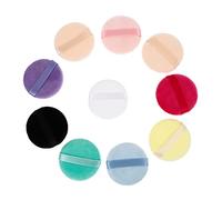 DEARMAMY 10pcs Comfortable Makeup Pads Woman Supple Face Makeup Pads Loose Powder for Cosmetics Application