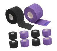 DEARMAMY 10pcs Disposable Barber Neck Strips Crepe Paper Neck Protector Tape Haircut Collar Wraps for Salon and Barbershop Use