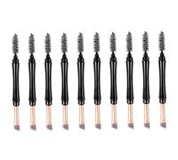DEARMAMY 10Pcs Dual Tip Eyebrow Brushes with Cover Lightweight Portable Makeup Tool for Lash Separation and Precise Brow Grooming Artificial Fiber for Eye Makeup