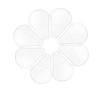 DEARMAMY 10pcs Fan-shaped Plastic Makeup Brush Covers Protective Dustproof Case Set for Cosmetics Brushes Reusable Head Protectors Suitable for Travel and Daily Use