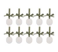 DEARMAMY 10pcs Hanging Car Air Freshener Discs with Ribbon Gypsum Aromatherapy Diffuser for Essential Oils, White Scented Tablets for Car and Home Use, for Daily Commutes the Go