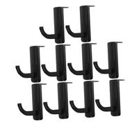 DEARMAMY 10pcs Headset Holder Hooks for Monitor Screens Black Adhesive Earphone Hangers with Multi-Functional Design Easy Installation Space-Saving Monitor Stand for Over-Ear Headphones and