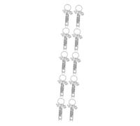 DEARMAMY 10pcs Home Keychains Stainless Steel Keyrings for Housewarming Lightweight Key Chain Decor Versatile Bag Hanging Pendants for Adventures