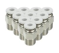 DEARMAMY 10pcs Metal 3D Printer Connector Tube Fitting High Performance and Automatic Locking Features for Reliable 3D Printer Accessories in Golden Colour