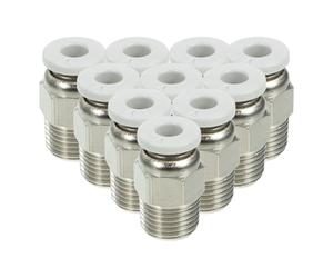 DEARMAMY 10pcs Metal 3D Printer Connector Tube Fitting High Performance and Automatic Locking Features for Reliable 3D Printer Accessories in Golden Colour